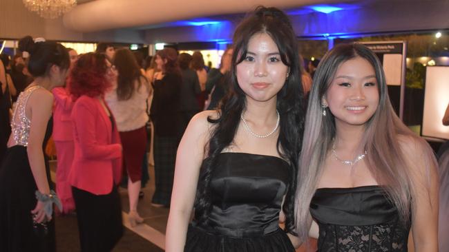Nadia Jiraboonsri and Emma Lyn at Queensland Academies Creative Industries formal.