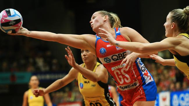 Caitlin Thwaites during the Swifts record win. Pic Mark Evans