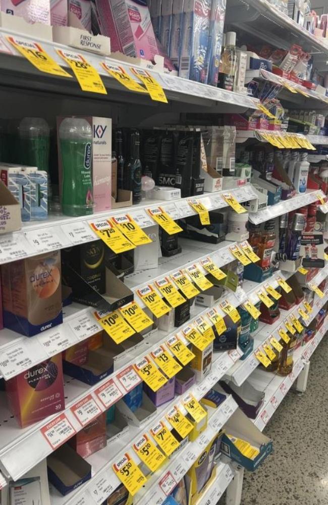 Family planning section at Coles. Picture: news.com.au