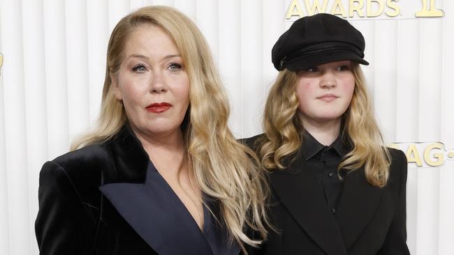 LOS ANGELES, CALIFORNIA - FEBRUARY 26: (L-R) Christina Applegate and Sadie Grace LeNoble attend the 29th Annual Screen Actors Guild Awards at Fairmont Century Plaza on February 26, 2023 in Los Angeles, California. (Photo by Frazer Harrison/Getty Images)