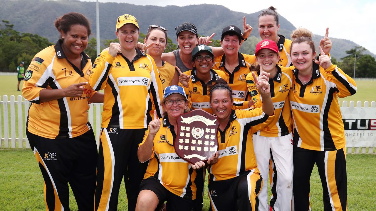 Norths Cricket Club have won the 2020-21 Cricket Far North Ladies grand final match, held at Walker Road Sporting Precinct, Edmonton. Picture: Brendan Radke