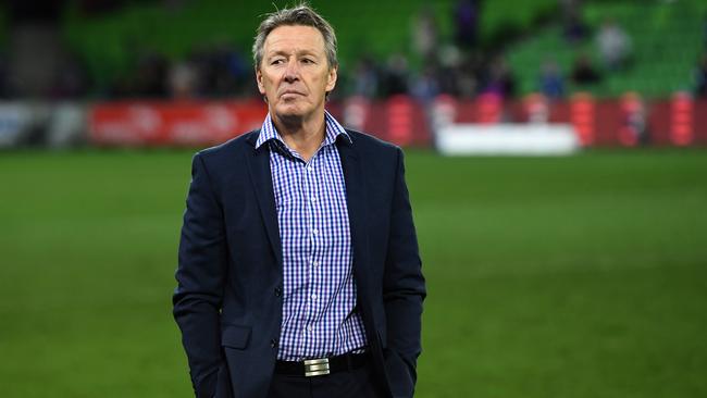 Storm coach Craig Bellamy has returned serve at the Sharks. Picture: AAP