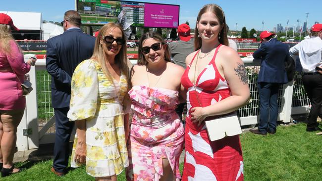 Tracey, Tanisha and Kayla together at the Cox Plate.