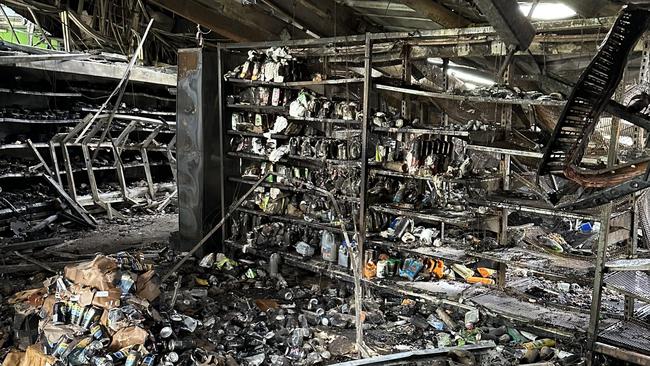 Damage inside Woolworths at Stirling, which was destroyed by fire. Picture: Supplied