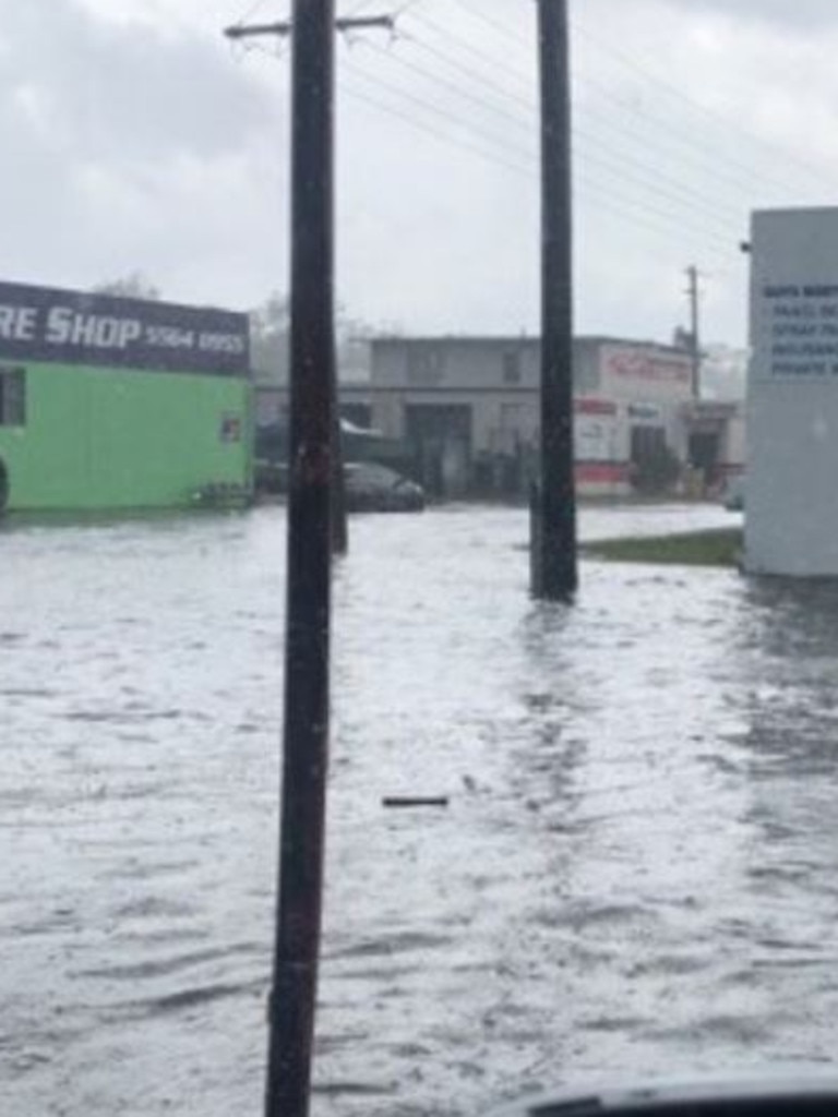 Flooding in Johnston Street, Southport. Picture: 7 News Brisbane