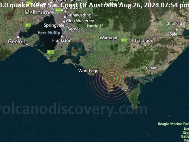 The report from the European-Mediterranean Seismological Centre. Picture: Supplied