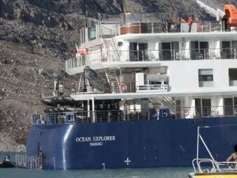 The 206 stranded passengers on the Ocean Explorer cruise ship won't be rescued until Friday. Picture: Supplied