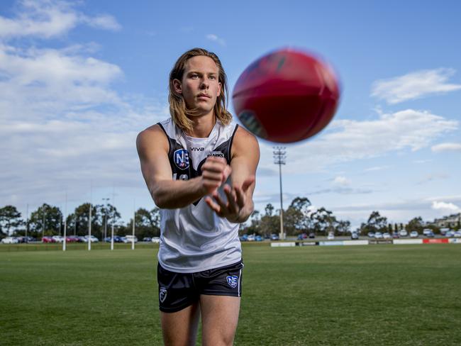 Southport Sharks will play in the preliminary final of the NEAFL this Saturday as Gold Coast's biggest non-AFL club tries to win their first premiership in a decade. Player Josh Clayton. Picture: Jerad Williams