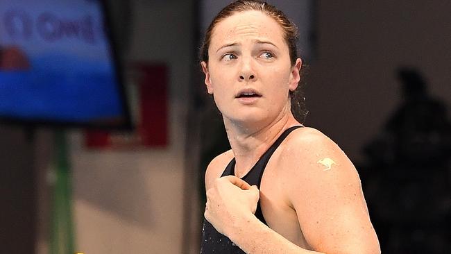Australian swimmer Cate Campbell after coming fifth in the 50m freestyle final.