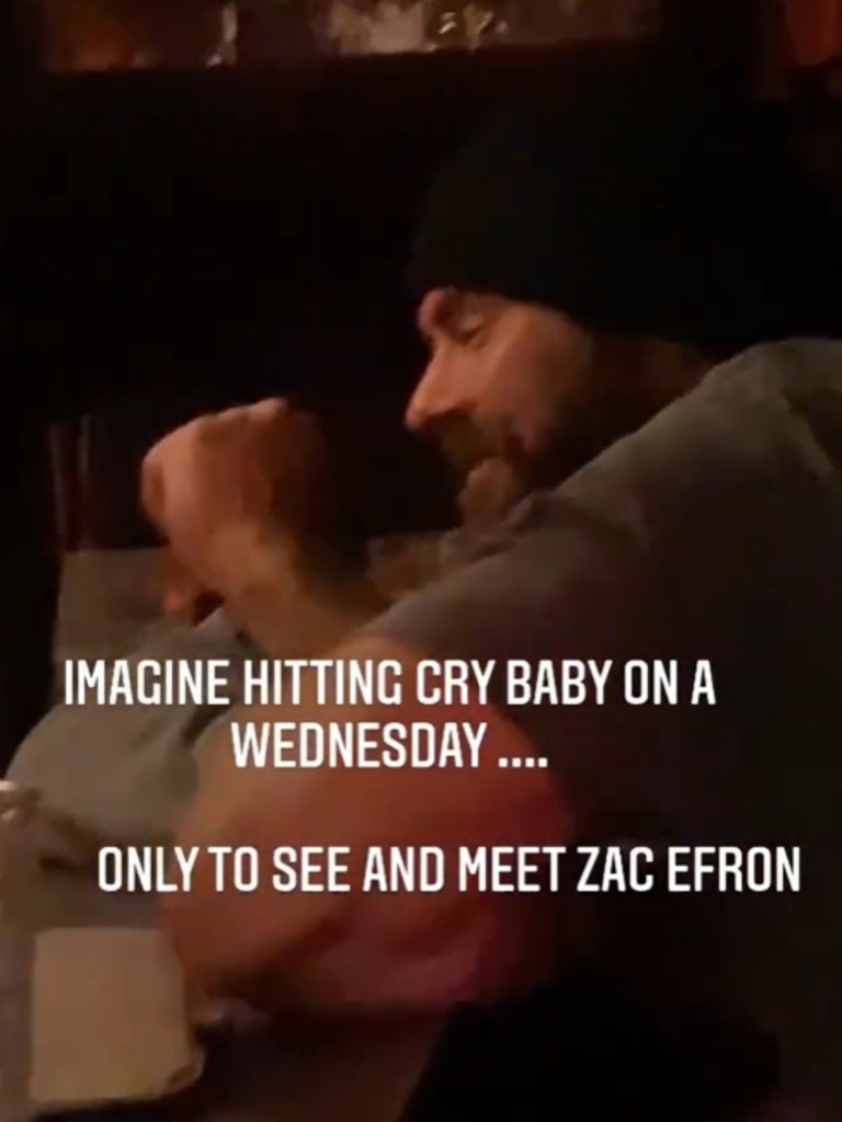Superstar Zac Efron was seen in local bar Cry Baby in Adelaide on Wednesday night. Picture: Annabel Renfrey
