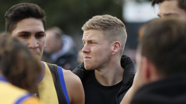 Dan Hannebery of St Kilda looks on looks on during the round 16 VFL match between Sandringham and Footscray at Trevor Barker Beach Oval on July 20. Picture: Getty Images