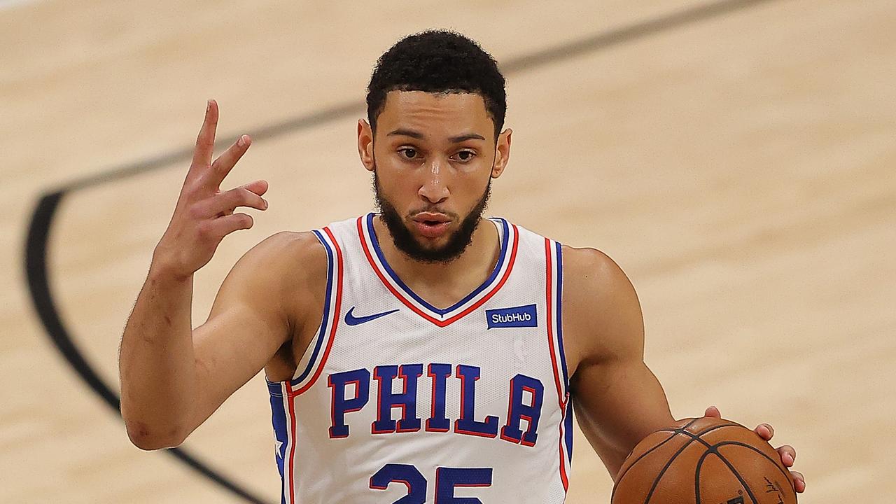 Ben Simmons and the Philadelphia 76ers were knocked out of the NBA Playoffs by the Atlanta Hawks. Picture: Kevin Cox/Getty Images