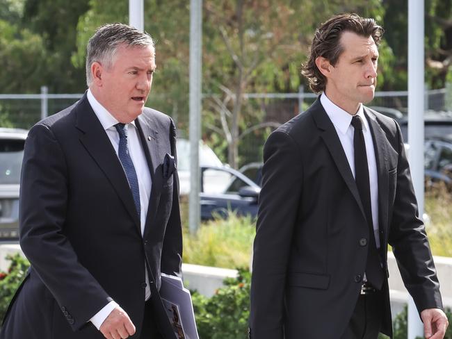 Eddie McGuire and Luke Tunnercliffe. Picture: David Caird