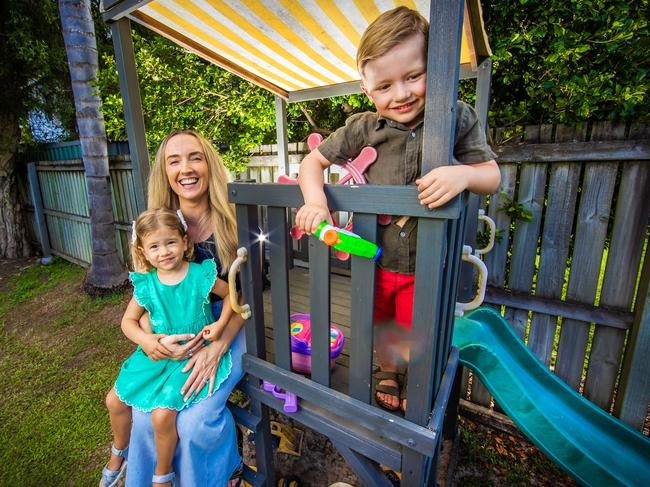 Bridget Hickey says her children, Ada, 2, and Harrison, 4, handle the start of a new year completely differently. Read her story below. Picture: Nigel Hallett