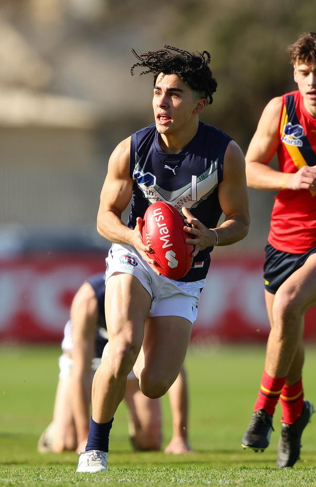 A pending bid on Isaac Kako will shape how Essendon manages the AFL draft. Picture: Sarah Reed/AFL Photos via Getty Images.