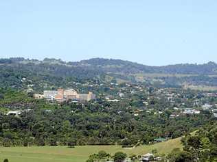 Elevated view Lismore from North Lismore Plateau showing the Showground. Photo Cathy Adams / The Northern Star. Picture: Cathy Adams