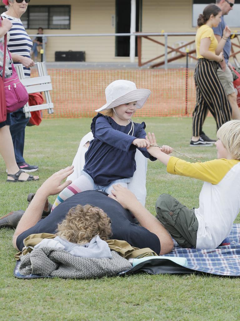 Families having fun at the Taste of the Huon festival. Picture: MATHEW FARRELL