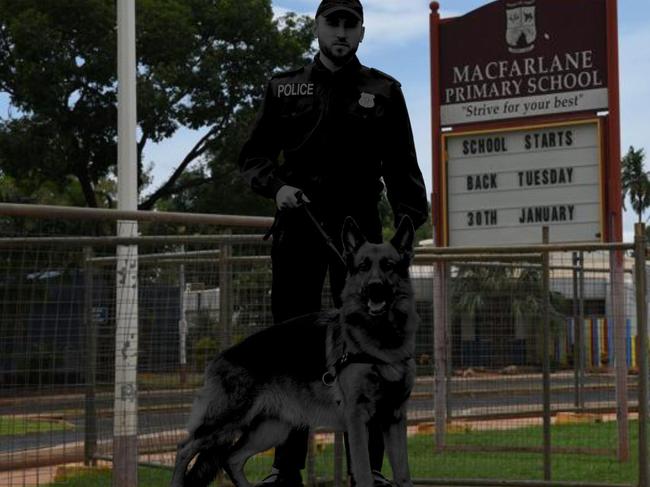 NT education: MacFarlane Primary School hires security, patrol dog amid spike in break-ins.