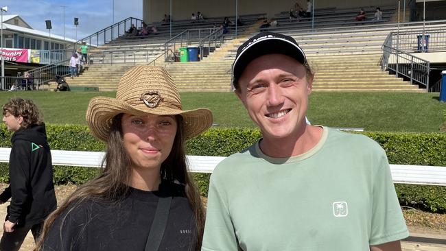 L-R: Sophie Simms from Belfast, Ireland and George Worwick from Portsmouth, England at the Gympie Show 2025.