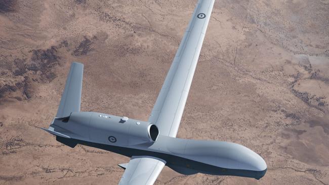 File photos of MQ-4C Triton. Courtesy of Northrop Grumman. Image has been manipulated.