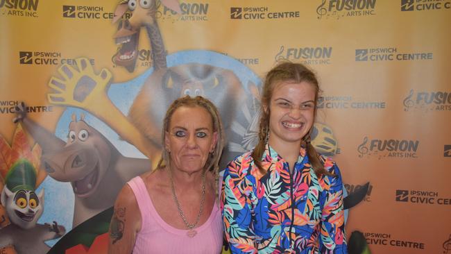 Melissa Bean and Amy Mullin at Madagascar A Musical Adventure Jr. presented by Fusion Arts Inc and Ipswich Civic Centre. Photo: Georgie Walker