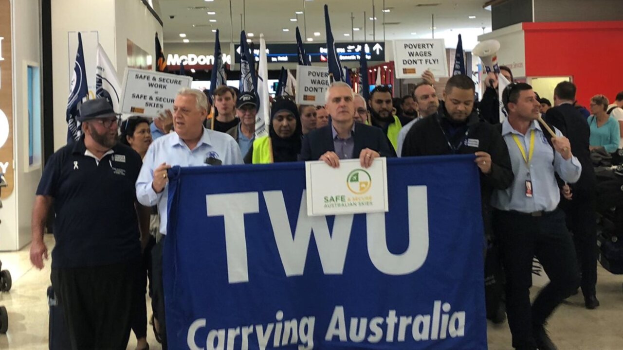 Aviation workers hold nationwide protests over pay and conditions