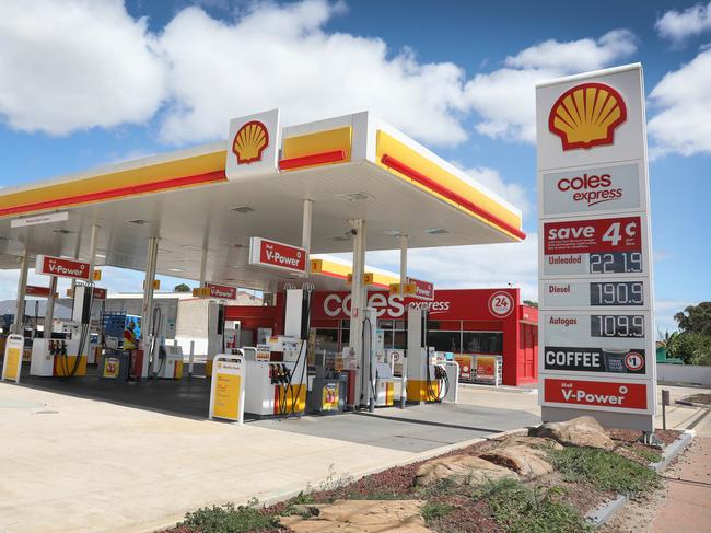 Coles express petrol station at Mansfield park is showing unleaded petrol 221.9 on the RAA app. Which turned out to be the case. 8 March 2022. Picture Dean Martin