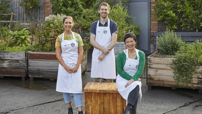 South Australian finalists Laura Sharrad, Callum Hann and Poh Ling Yeow. Picture: Network 10