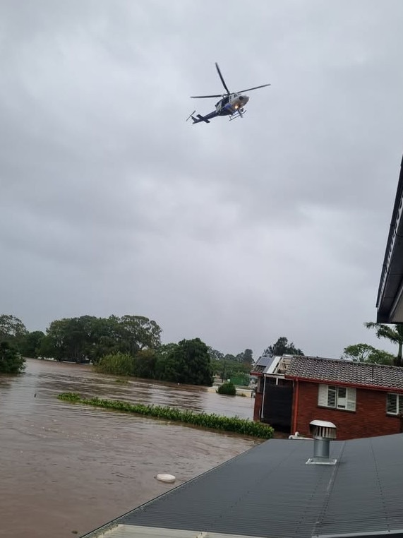 Sam Halloran posted an image of a helicopter with the words “Thanks everyone!” Picture: Facebook