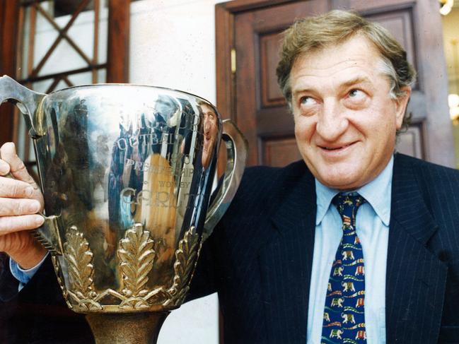 John Elliott with Carlton’s 1970 VFL Premiership Cup.