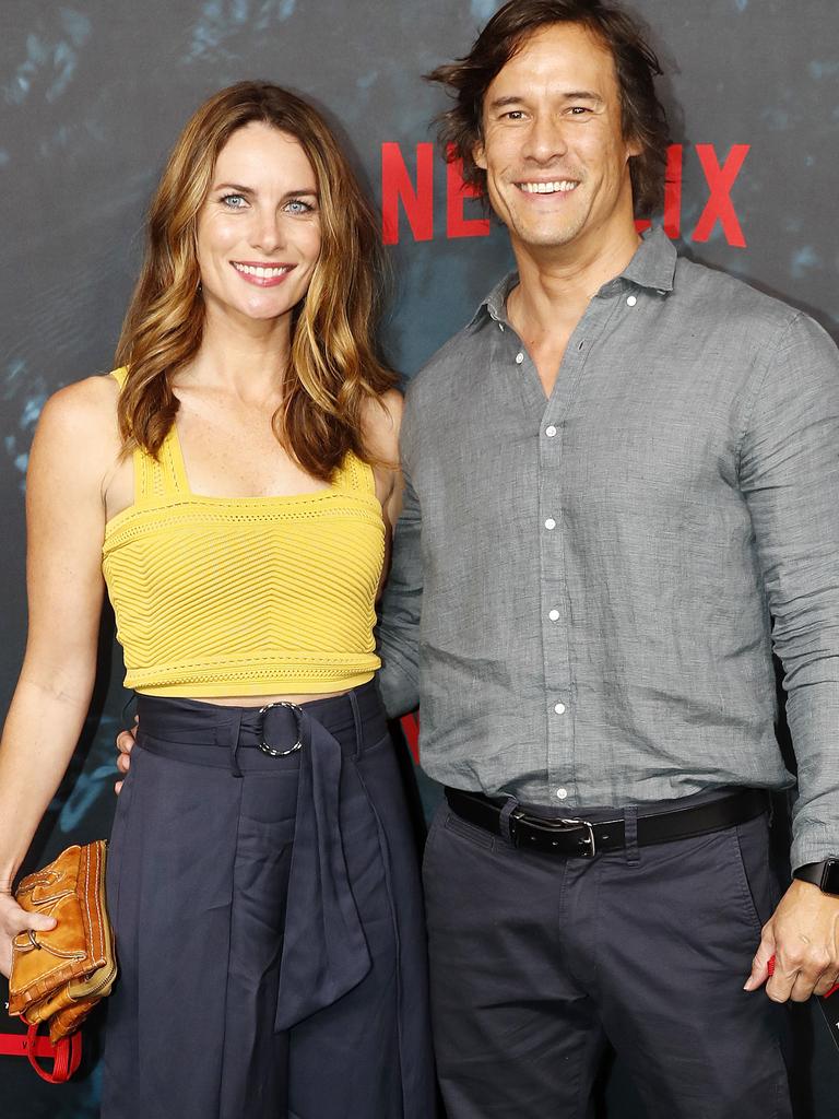 Jolene Anderson and Dan Stephens at the world premiere of Netflix original series Tidelands at GOMA Brisbane. Picture: Josh Woning/AAP