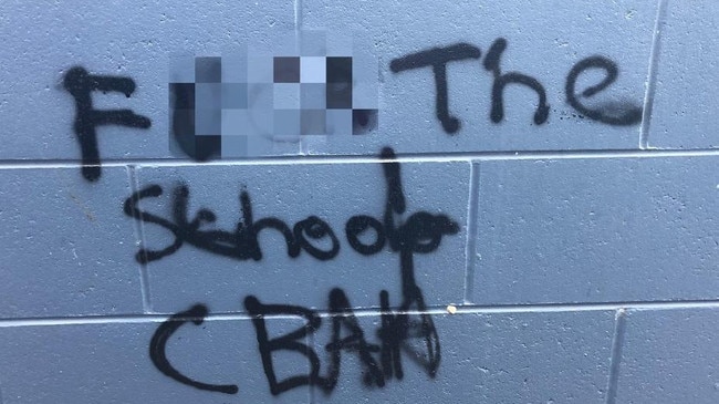 Graffiti in Broadbeach, near where kids have been chroming.