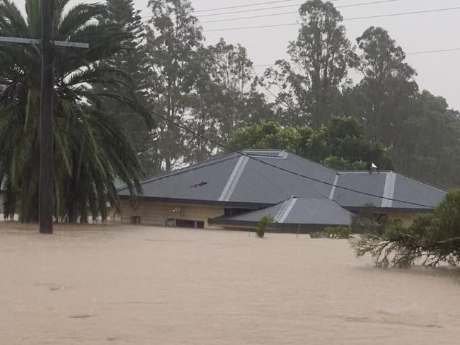 Sandie Clarke captured images of her Casino St, Lismore home being inundated.