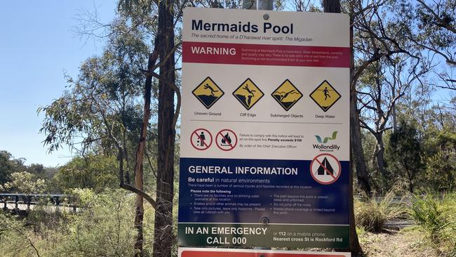 Wollondilly’s mayor says the popular swimming spot ‘is not safe’ and is urging people not to visit this October Long Weekend.
