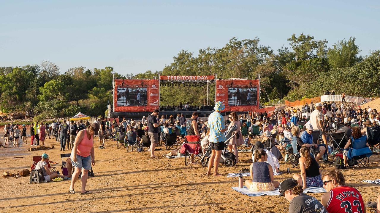 Thousands turned out to Mindil Beach for the Territory Day celebration concert. Picture: Pema Tamang Pakhrin