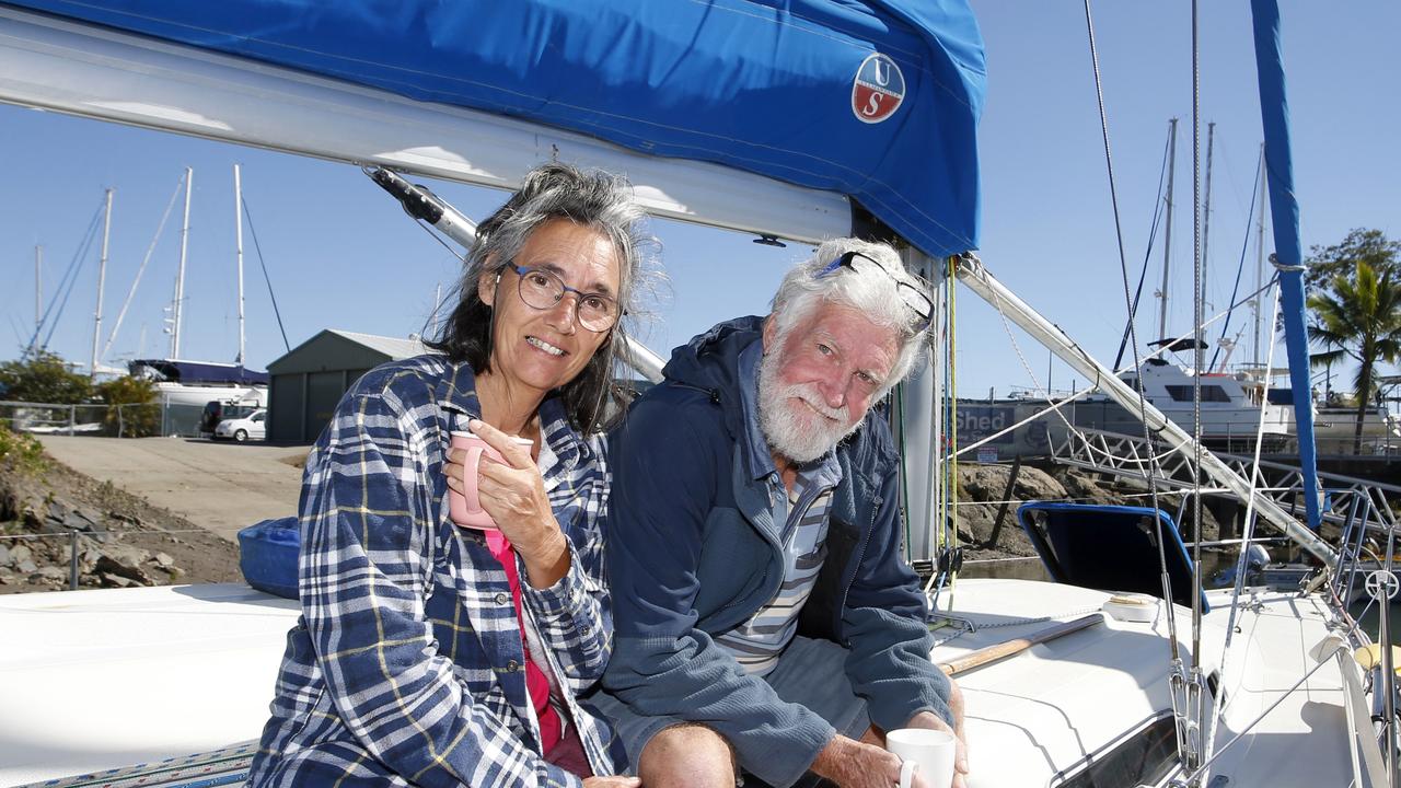 Erica Lang with her partner Andy Heard before he was taken by a croc near Hinchinbrook Island in 2021. PICTURE: ANNA ROGERS