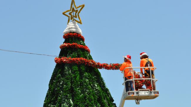 Burdekin Shire Council has also lent its own touch to the festive spirit, with council workers donning jolly Christmas hats to decorate the town's Christmas tree.