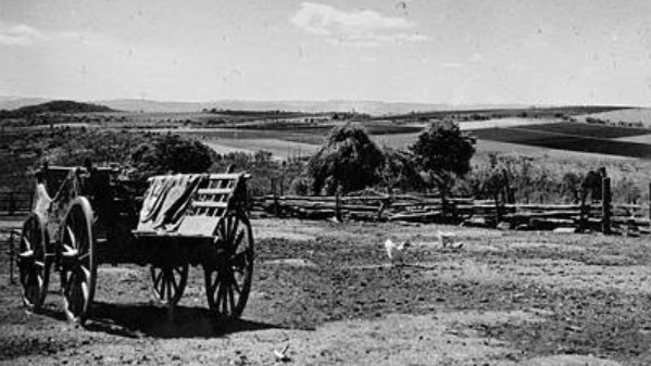 Rich agricultural land in the Murgon district, 1938. A display of the fertile soils and farming success of the South Burnett. Source: QldPics