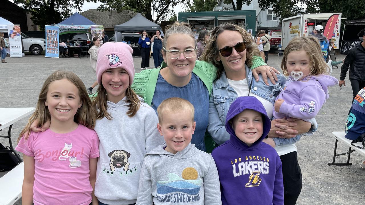 Molly (back left), Madelyn, Sarah, Rebecca, Billie, Thomas (front left) and Benjamin at the Ballarat Gift. Picture: Shane Jones