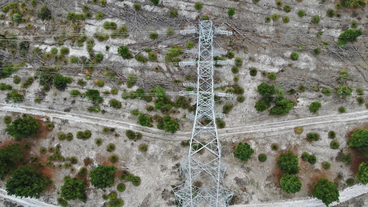 Police are stumped as to how, or why, anyone would bring down this 50m steel transmission tower in Perth's rural north.