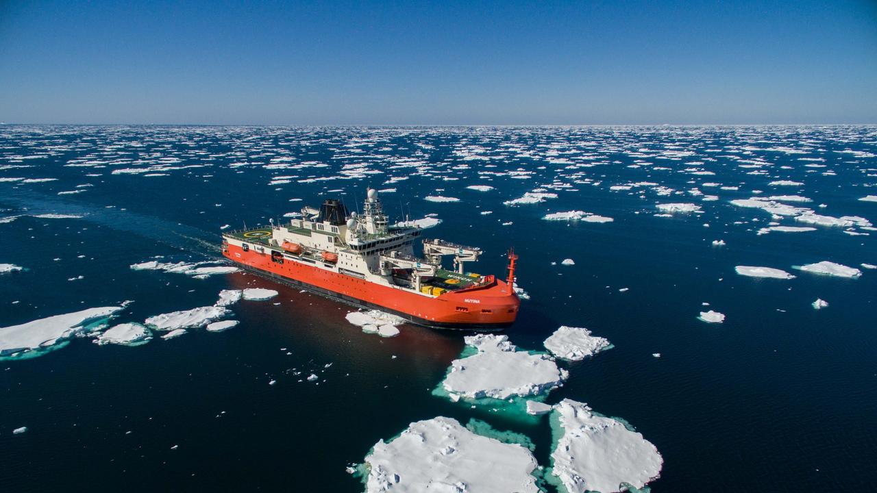 The nuyina out at sea. Pic: Pete Harmsen