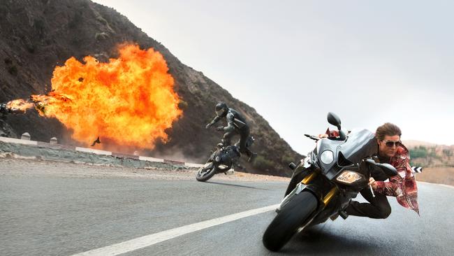 That’s actually Tom Cruise on the bike.