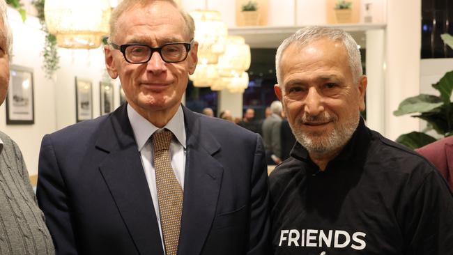 Former NSW premier Bob Carr and Jamal Rifi at the launch of the Friends of Burke campaign in September. Picture: Alexi Demetriadi