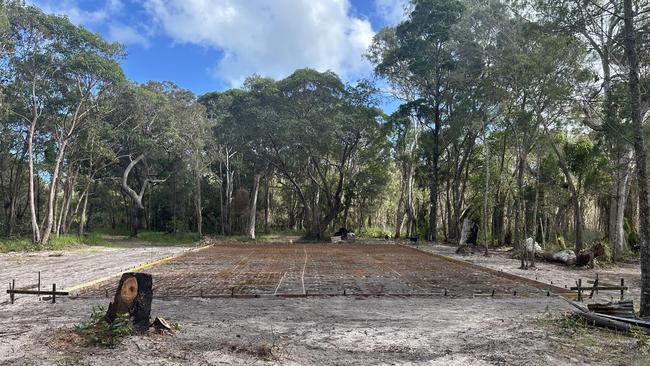 Land cleared for boat shed. Pic: Des Houghton