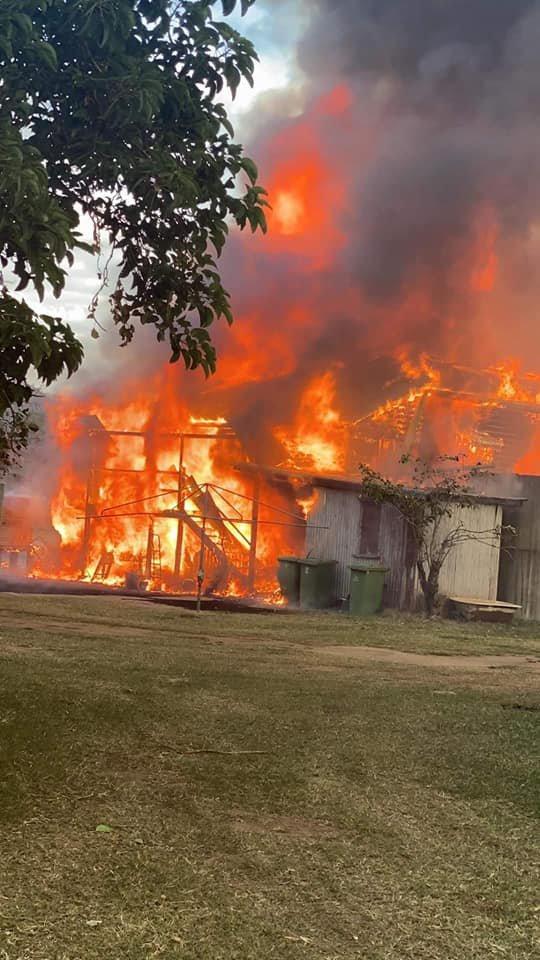 Flames engulfed the home of 74-year-old Tom Dunning on Tuesday afternoon.