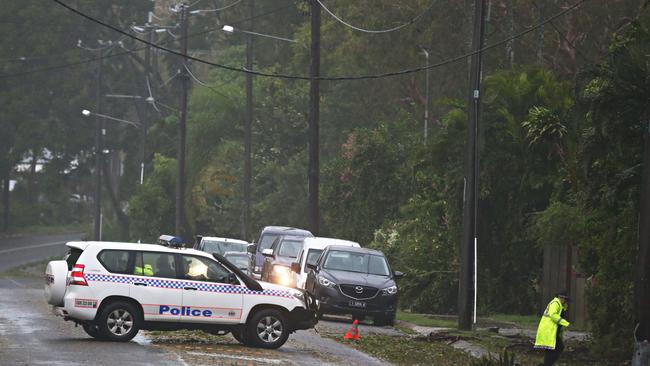 Power lines have been damaged across the north, including at Slade Point, Mackay. Picture: Annette Dew