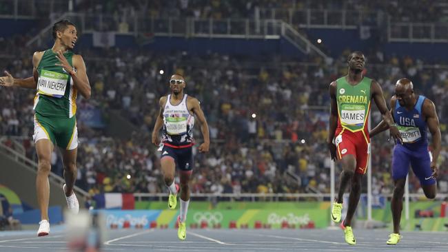 Van Niekerk could not believe no one was on his shoulder.