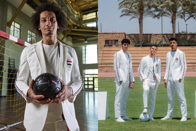 Image credits: Concrete 10. Egypt Designer: Concrete Egypt’s famous cotton comes into play for the country’s uniforms for Paris 2024, and they look very good. The epitome of a summer suit, the lightweight suits are finished off with a textured look, and the athletes will wear breezy Egyptian cotton tees underneath. The side piping, matching the Egyptian flag’s colours, is a perfect final touch.