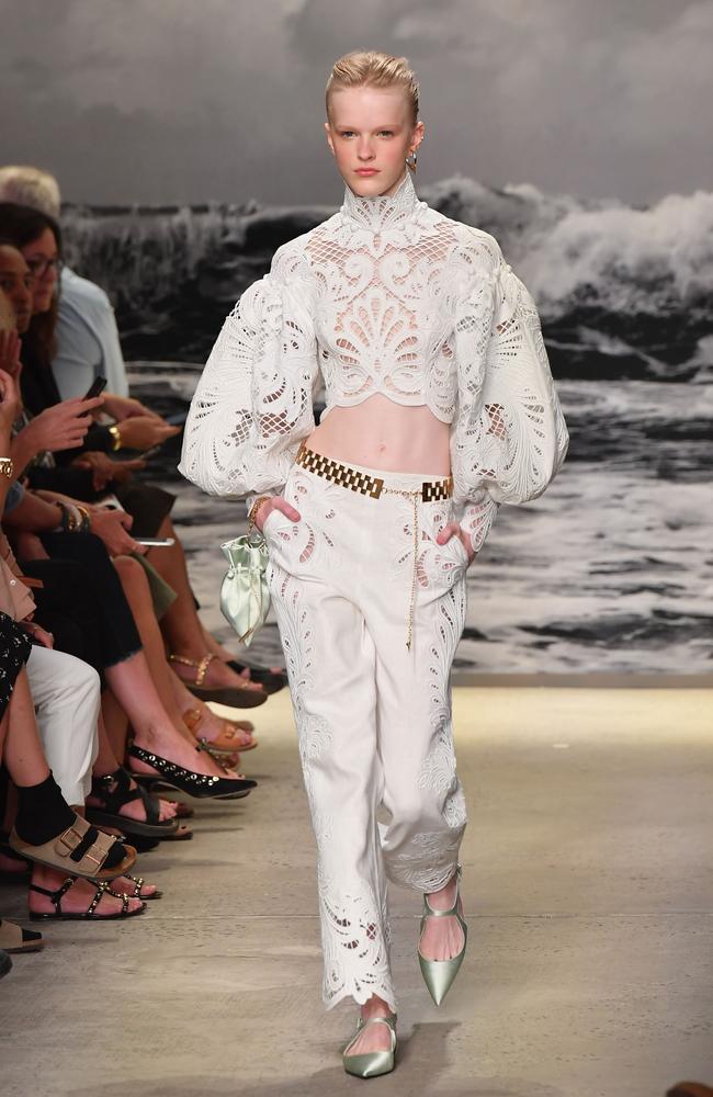 Crop tops were still trending at Zimmermann. Picture: AFP