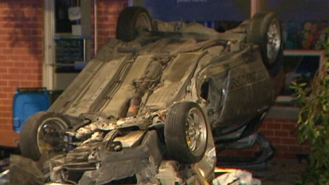 A young man is fighting for life after a crash on Magill Road in the early hours of Sunday morning. Picture: 7NEWS